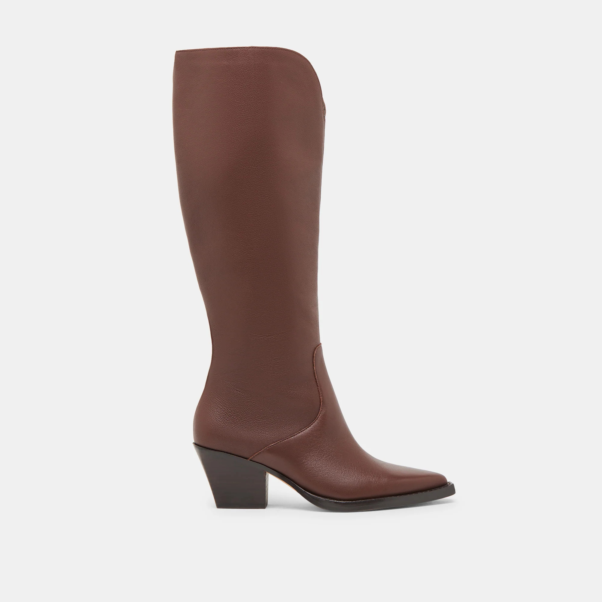 Raj Extra Wide Calf Chocolate Boots | Leather Wide Calf Boots | DolceVita.com