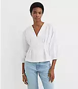 Petite Poplin Cinched Back Shirt | LOFT