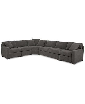 Radley 5-Pc Fabric Sectional with Apartment Sofa, Created for Macy's | Macys (US)