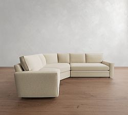 Pearce Square Arm 3-Piece Wedge Sectional (118"&ndash;127") | Pottery Barn (US)