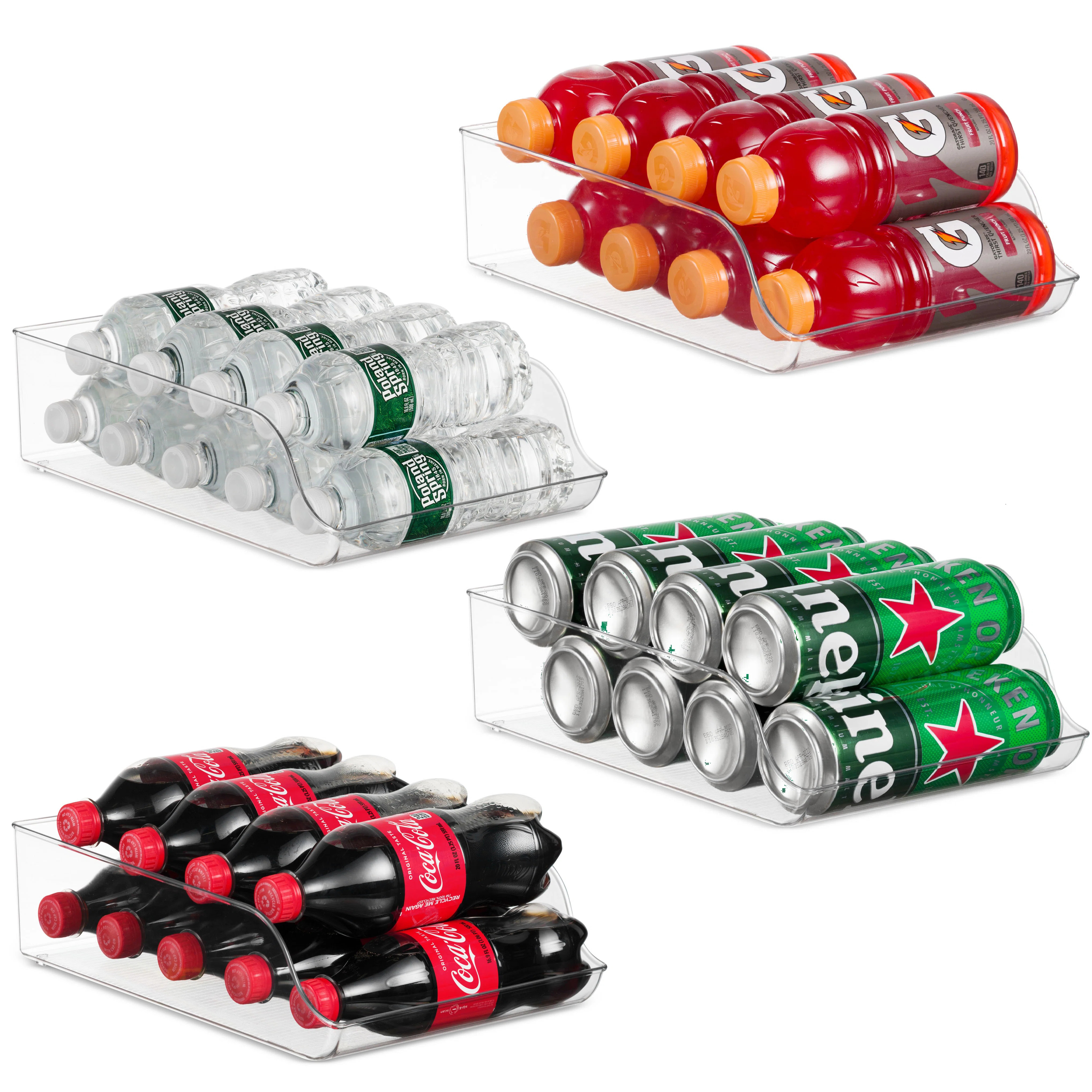 4 Piece Water Bottle Soda Can Dispenser for Refrigerator | Wayfair North America