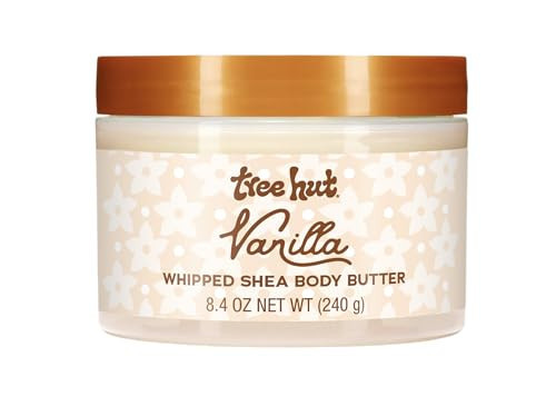 Tree Hut Vanilla Whipped Shea Body Butter, Long-Lasting Hydration for Soft, Smooth Skin, Nourishing Essential Body Care, Lightweight Moisturizer, 8.4 fl oz | Amazon (US)