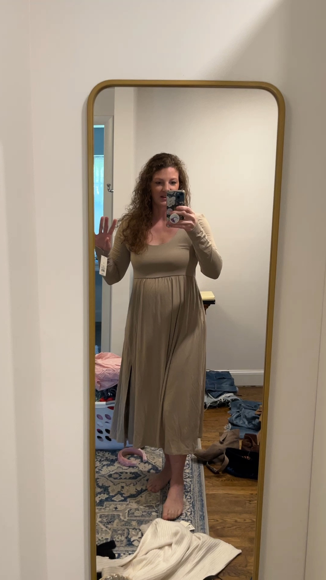 Stunning dress, so comfortable, goes up to size 2X
Fall dress, family photo outfit, tan dress beige dress long sleeve dress midsize 

#LTKStyleTip #LTKFindsUnder50 #LTKMidsize