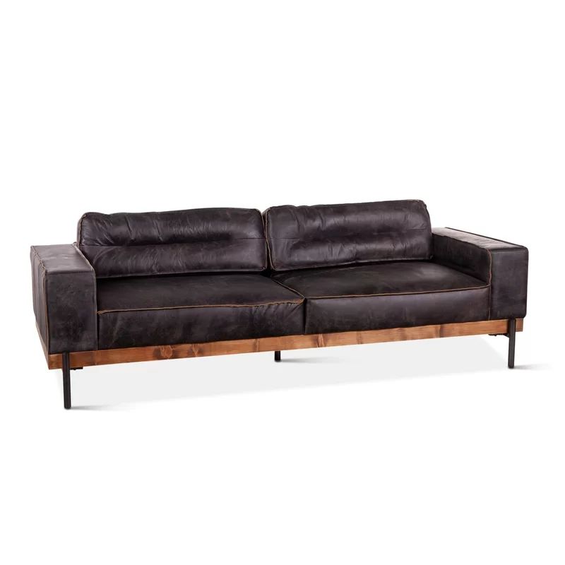 Micheals 95'' Leather Sofa | Wayfair North America