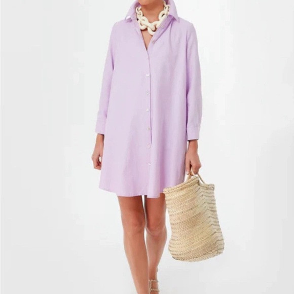 Pomander Place Tuckernuck Oxford Harris Lilac Shirt Dress XS | Poshmark