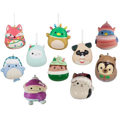 Squishmallows Holiday Christmas Ornaments Set of 10 | Target