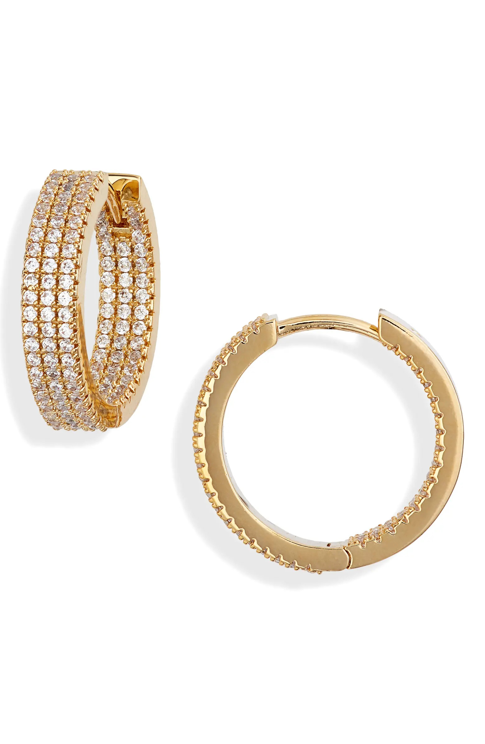 Nordstrom Pavé Huggie Hoops | Nordstrom | Nordstrom
