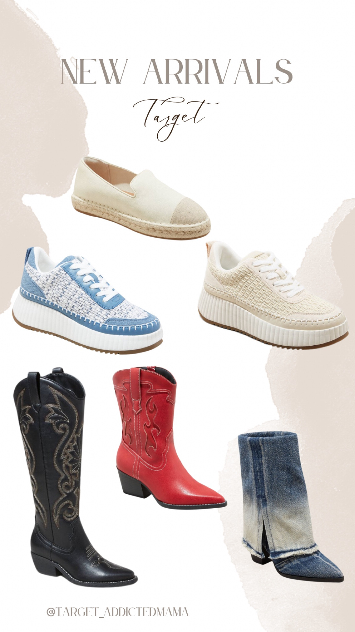 New show arrivals at Target
Women’s shoes
Western boots
Sneakers
Loafers

#LTKstyletip #LTKshoecrush #LTKU