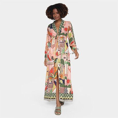 Vestido Longo Farm Cidade Mistíca - Feminino | Zattini (BR)