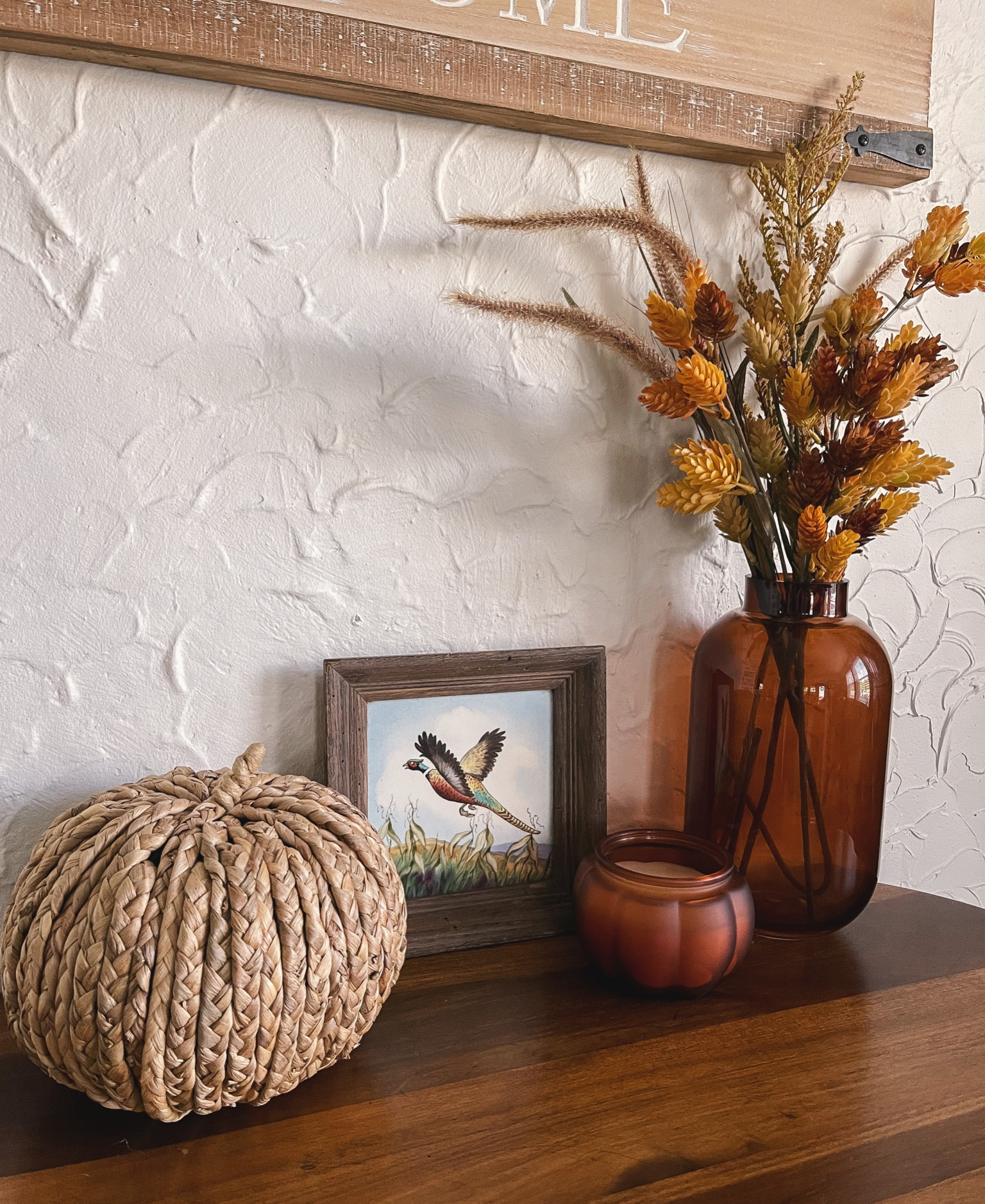 Fall home decor, fall leaf stems, straw pumpkin, pumpkin candles, Target home, Target style

#LTKunder50 #LTKsalealert #LTKhome