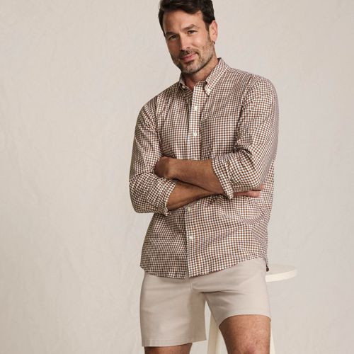 Men's Big Long Sleeve Poplin Shirt - Lands' End - Green - 2XL | Lands' End (US)
