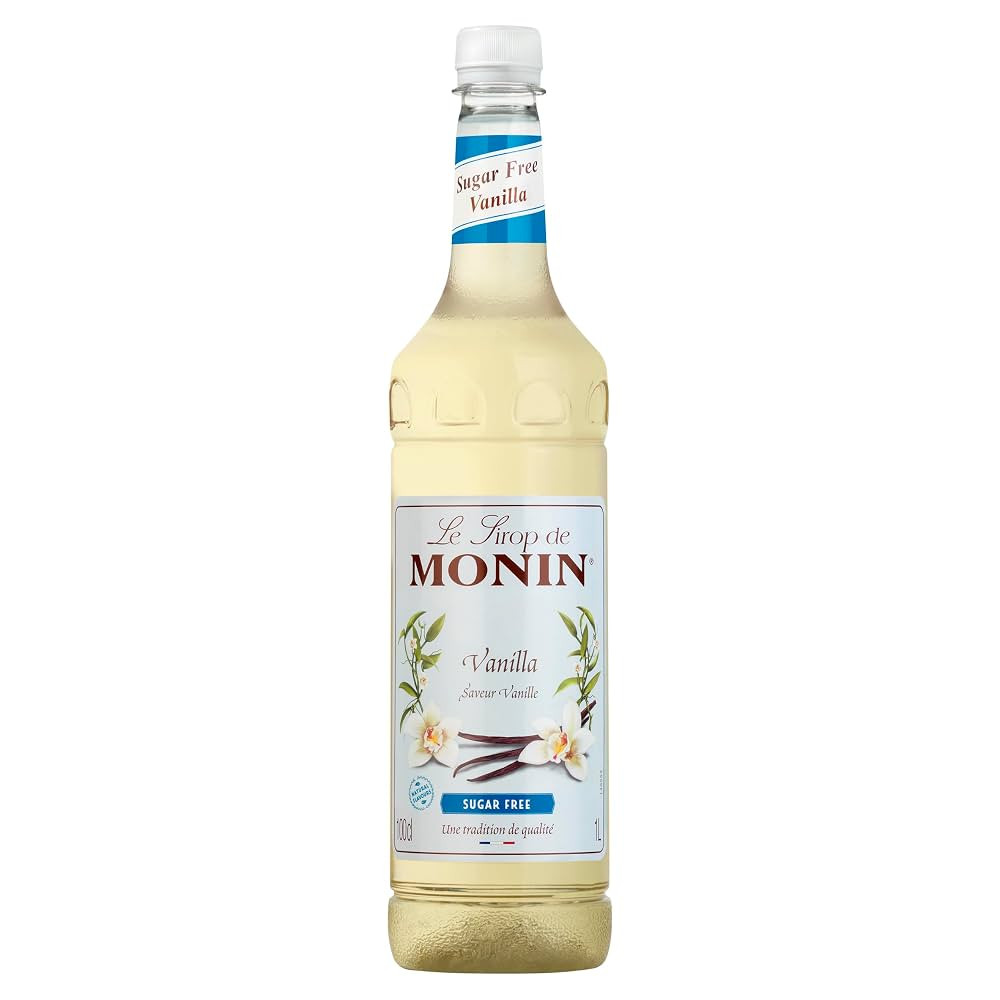 MONIN Premium Vanilla Sugar Free Syrup 1L for Coffee and Cocktails. Vegan-Friendly, Allergen-Free... | Amazon (UK)