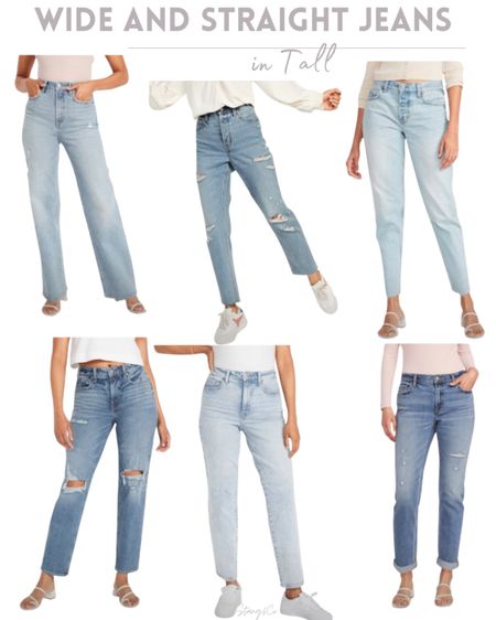 Wide and straight leg jeans available in tall! 

#LTKSeasonal #LTKstyletip #LTKsalealert