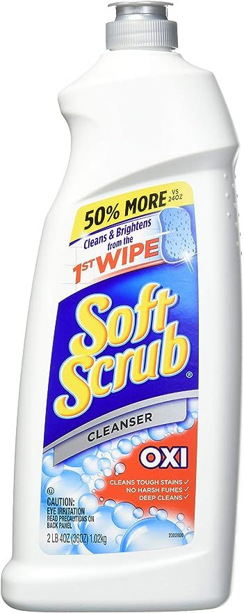 Soft Scrub Multi-Purpose Kitchen and Bathroom Cleanser with Oxi, 36 Ounce (Pack of 1) | Amazon (US)