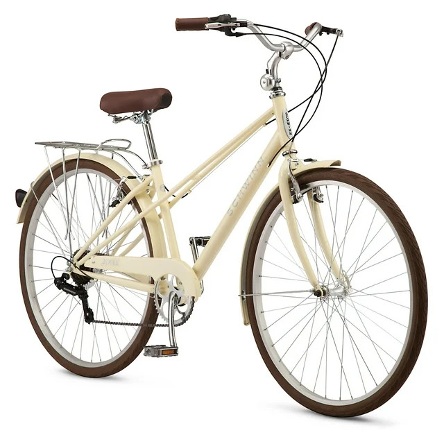 Schwinn Admiral 700c Adult Hybrid Bike, 7 Speed Unisex Bike, Cream | Walmart (US)