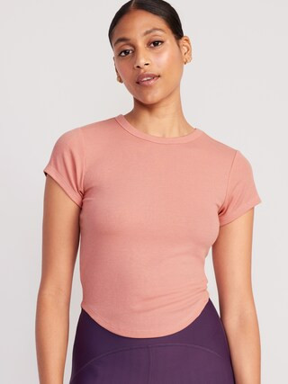 UltraLite Cropped Rib-Knit T-Shirt for Women | Old Navy (US)