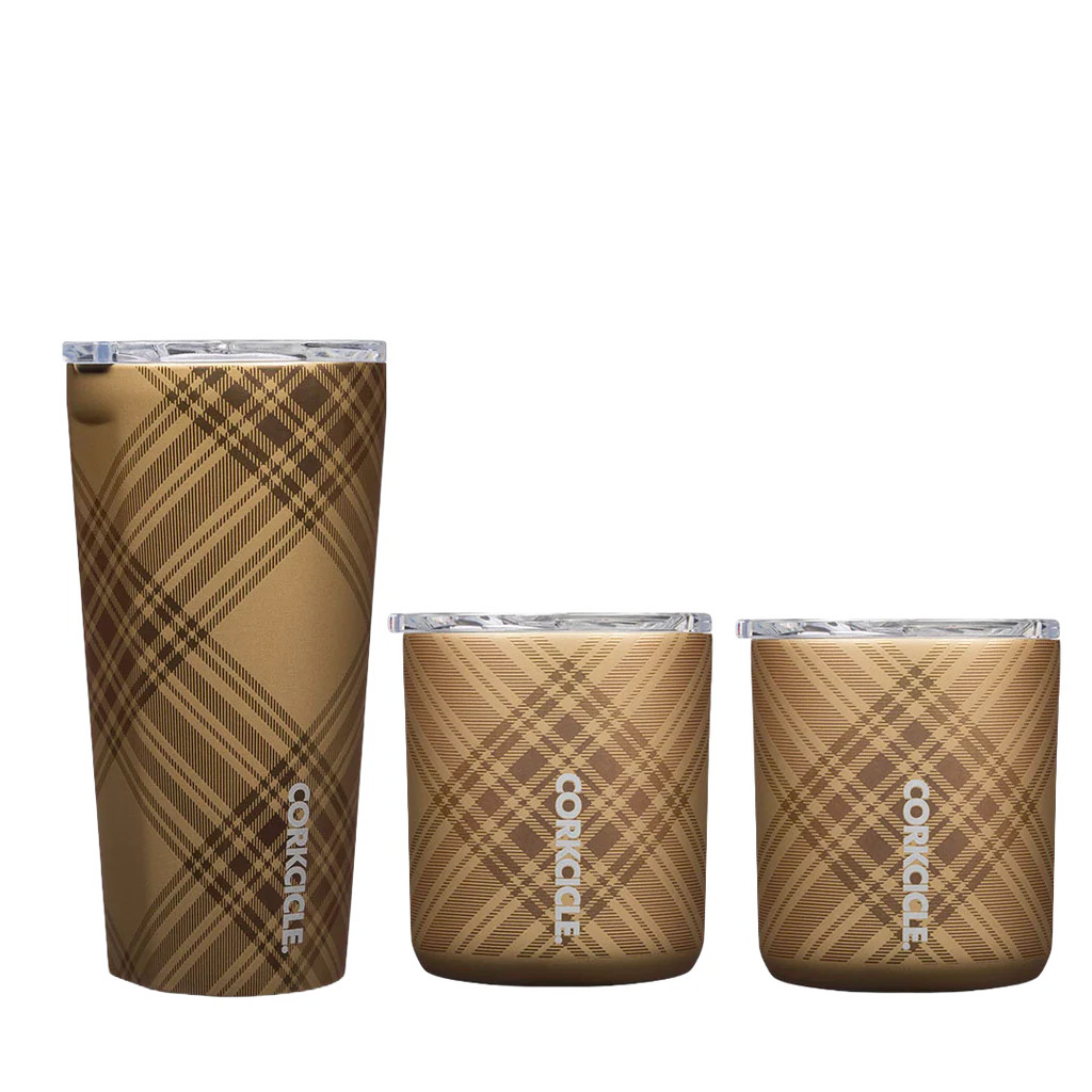 Golden Plaid Holiday Gift Set | Corkcicle