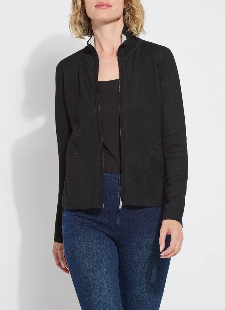 REVERSIBLE Cashmere Zip Up Cardigan | Lysse NY