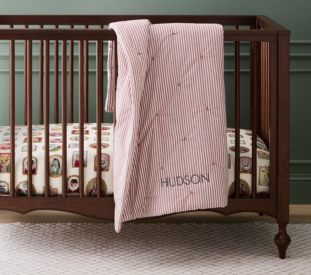 Chris Loves Julia Yarn-Dyed Stripe Baby Quilt | Pottery Barn Kids