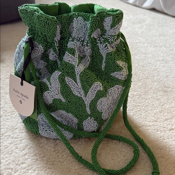 NWT Kate Spade for Target Green and Blue Floral Beaded Bag | Poshmark