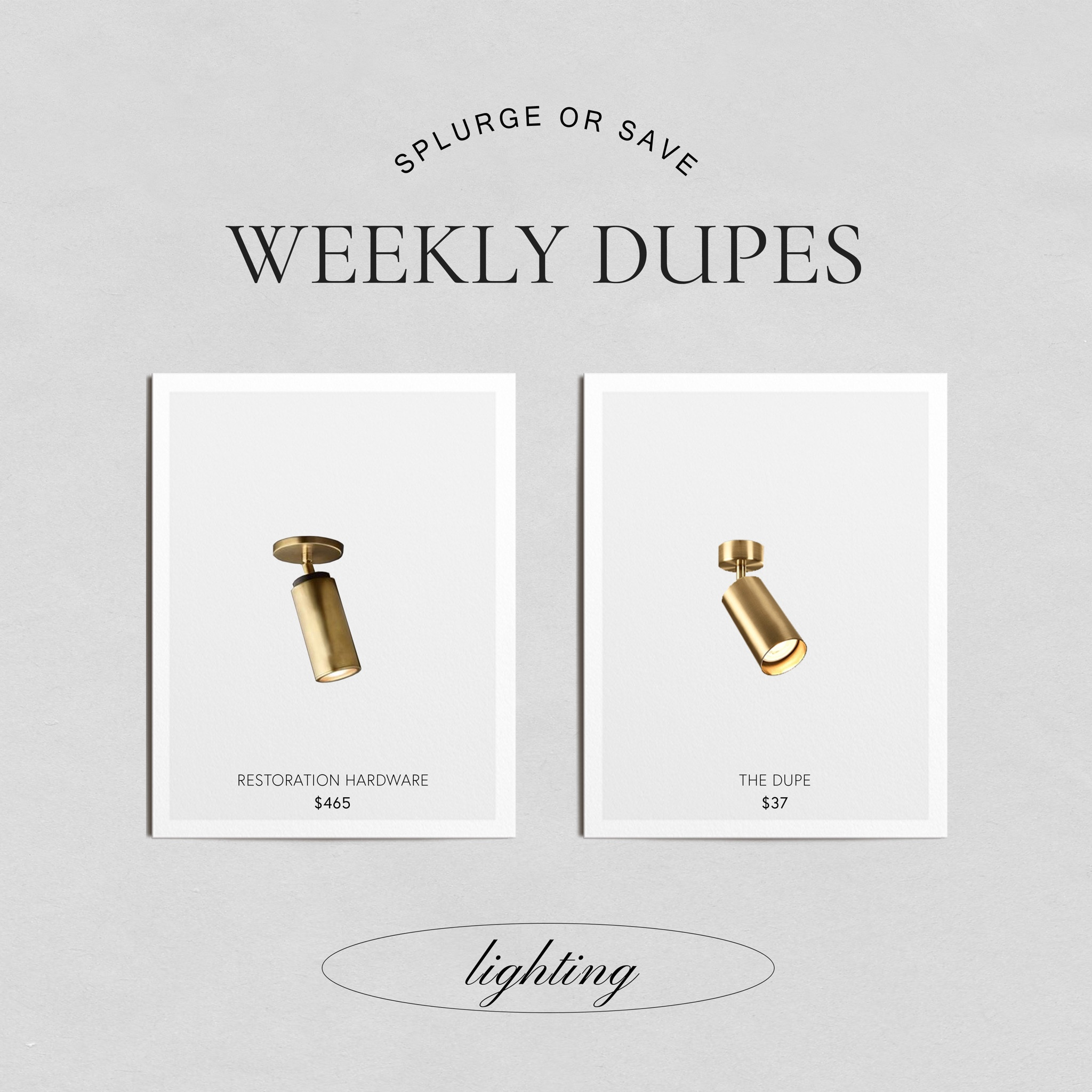 Brass ceiling surface mount light fixture. Restoration hardware dupe