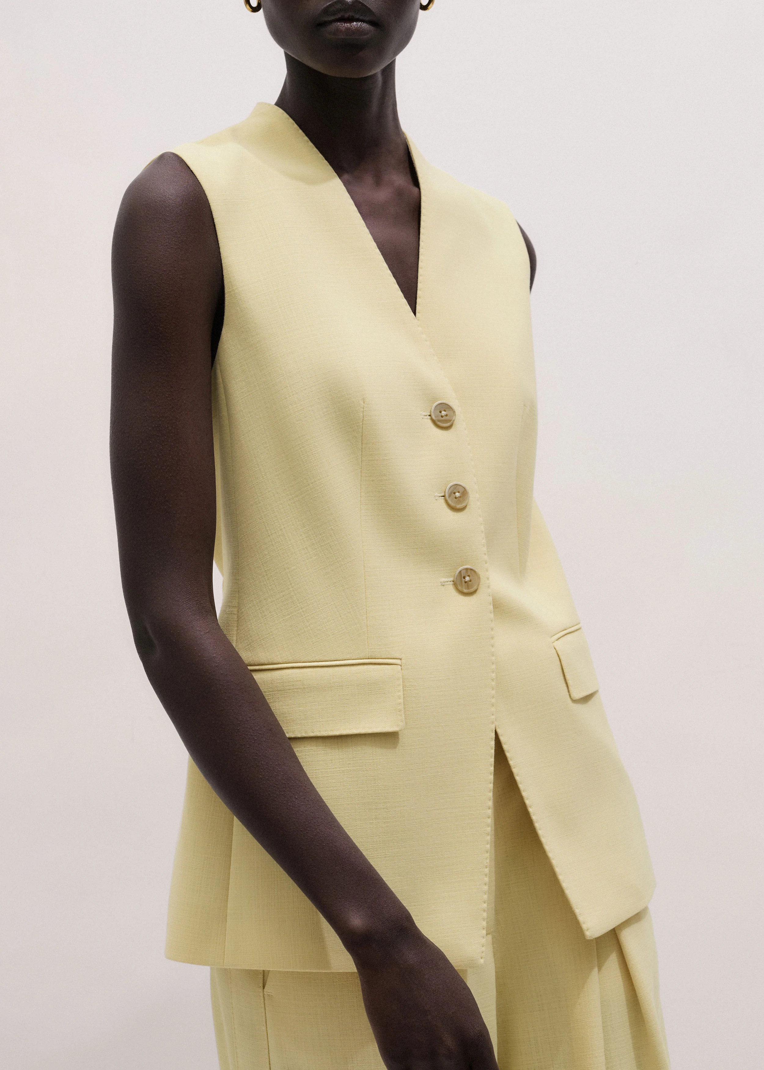 Longline Vest Crease-Less Tailoring | ME+EM US