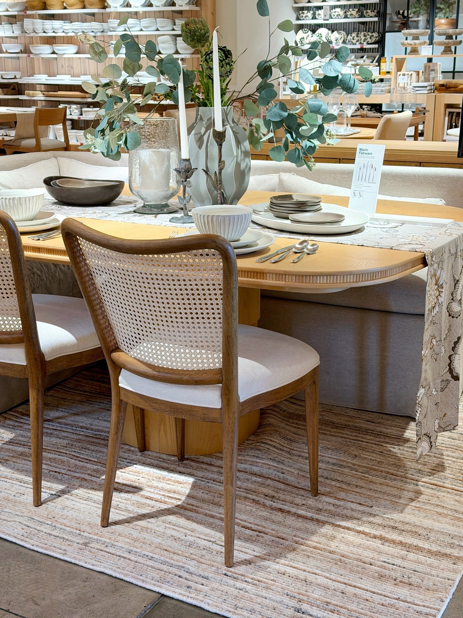 Contemporary dining with a warm, natural feel. 🤎🌿 The Madison Natural Wood & Cane Dining Chairs from Crate & Barrel add beautiful texture to this light and bright space with their woven cane backs and soft natural wood tones. 🫶🏻I love how the whole setup feels modern and refined, yet relaxed enough for everyday dining. 🍽️ I’ve linked the look in my LTK! 🌾 @Crate & Barrel #diningchair #chair #diningroominspo

#LTKHome #LTKSaleAlert