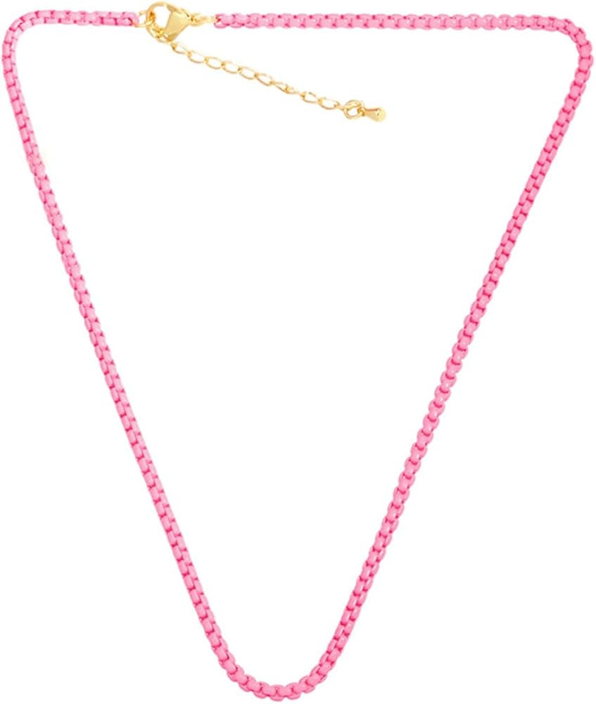 Colourful Red/Pink/Yellow/Green/Blue Chain for Women Ewelry Gifts Waist Chain (Color : Pink, Size... | Amazon (US)