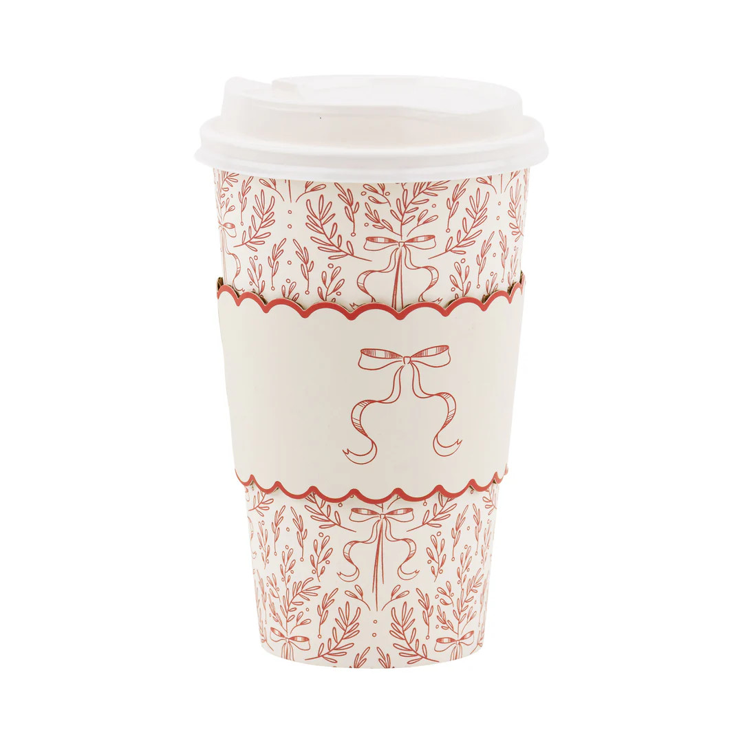 Christmas Red Bow To Go Cups | My Mind's Eye