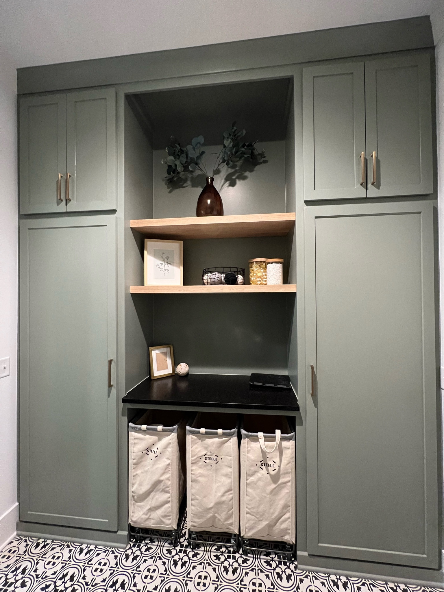 laundry room shelves decor 

#LTKhome