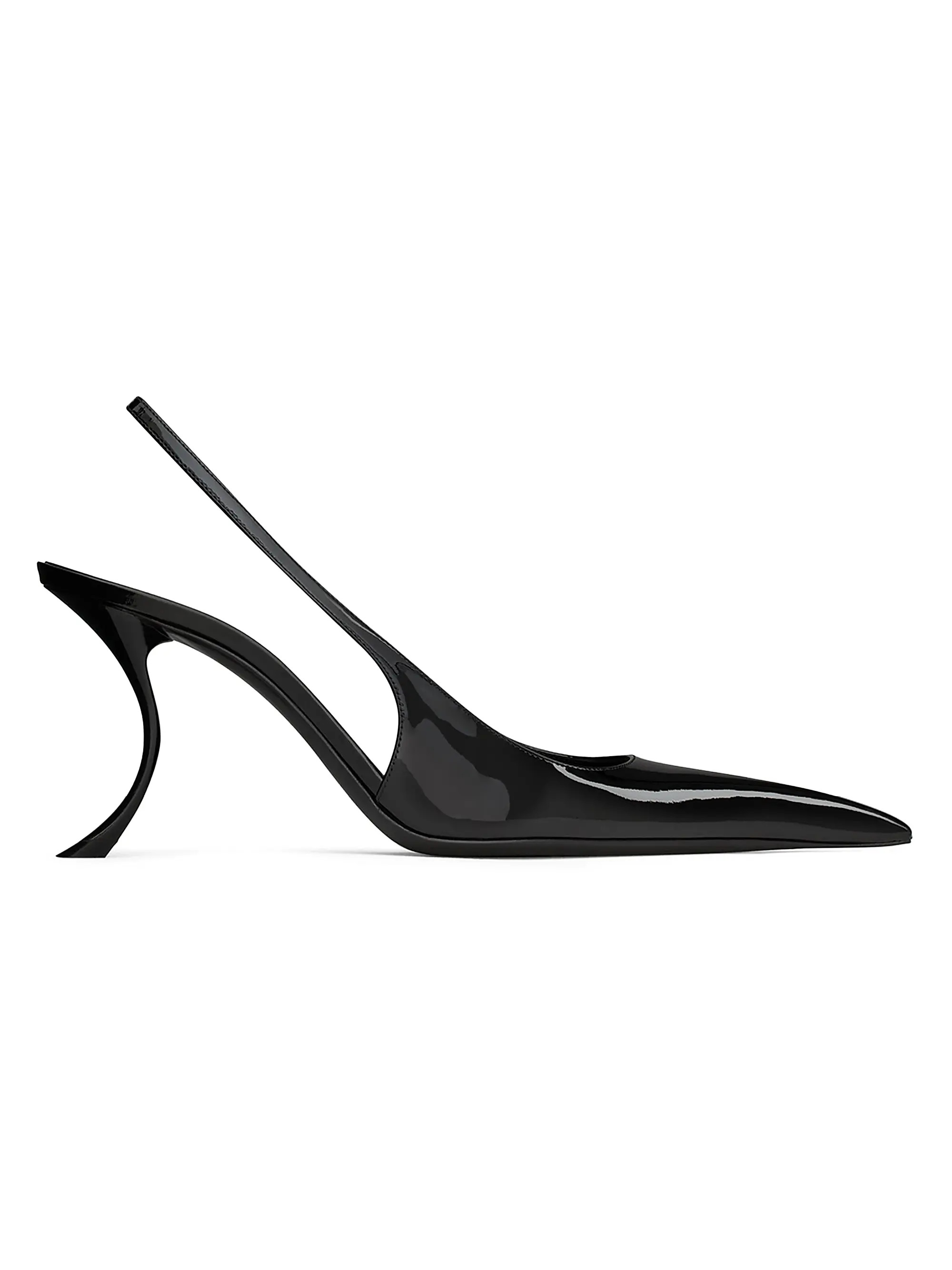 Saint Laurent Apolline Slingback Pumps in Patent Leather | Saks Fifth Avenue | Saks Fifth Avenue
