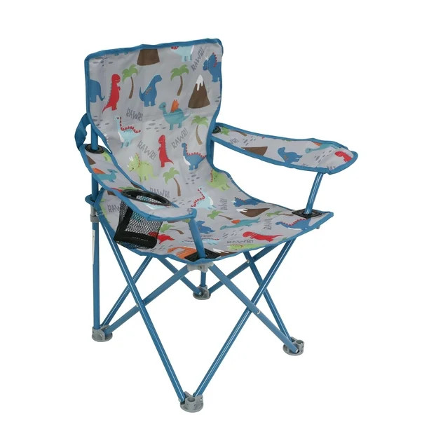 Crckt Folding Camp Chair for Kids with  Lock (125lb Capacity), Multi-Color Dino Print | Walmart (US)