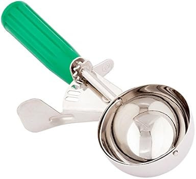 Met Lux 3.25 Ounce Portion Scoop, 1 Durable Cookie Scoop - #12, With Green Handle, Stainless Steel D | Amazon (US)