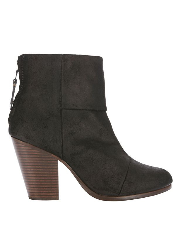 Rag & bone Classic Newbury Bootie: Waxy Black Suede | Intermix