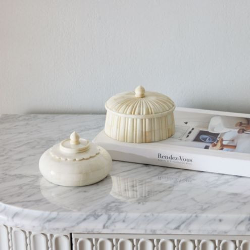 Fluted Bone Inlay Boxes | Ballard Designs, Inc.