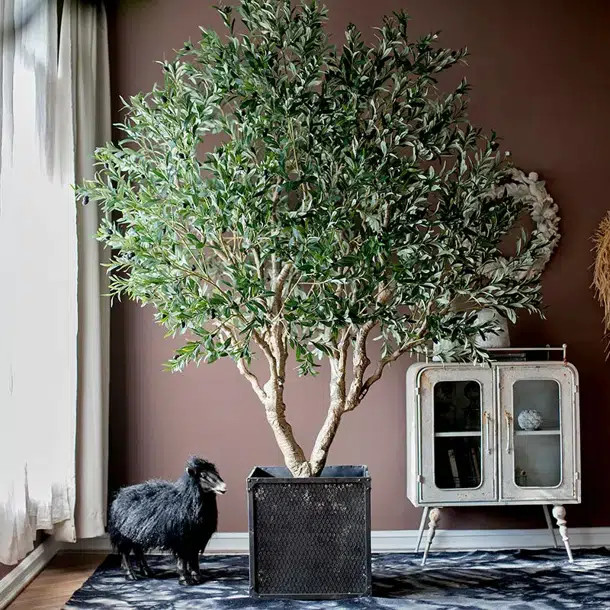 94.5'' Faux Olive Tree Tree in Pot Liner | Wayfair North America