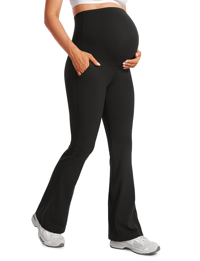 CRZ YOGA Butterluxe - Leggings acampanados de maternidad con bolsillos de 31 pulgadas – Pantalo... | Amazon (US)
