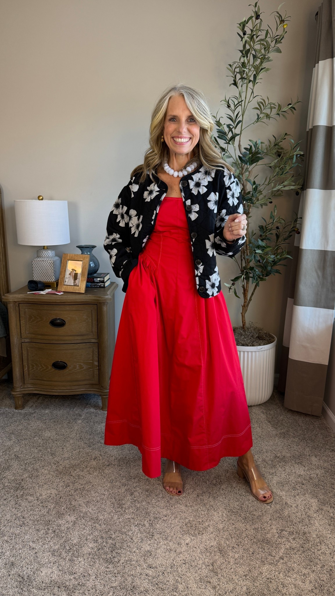Darling red dress and quilted jacket. Wearing XS in both

#LTKWorkwear #LTKootd #LTKOver40