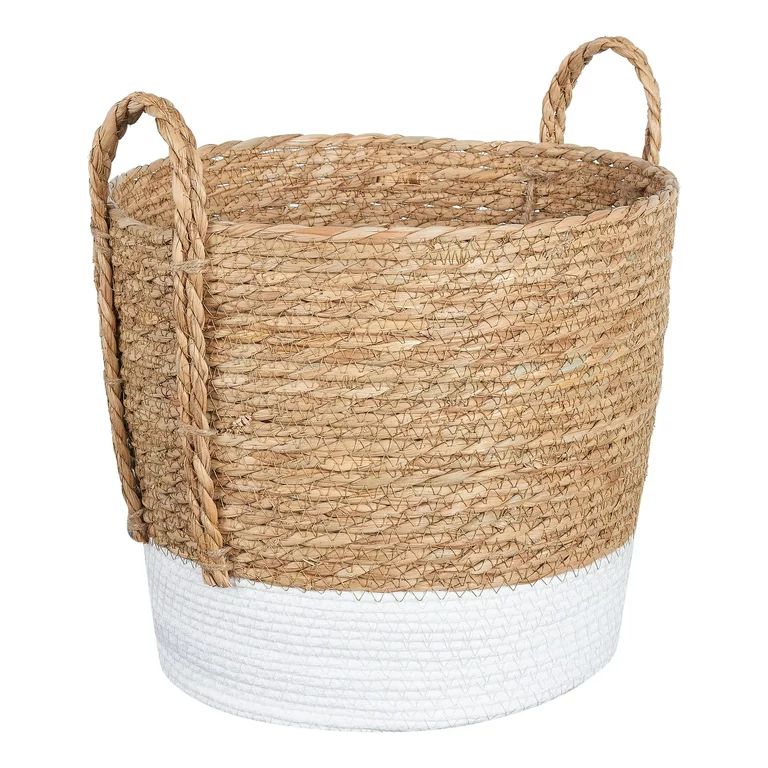 Mainstays Seagrass & Paper Rope Baskets, Set of 2, 12" and 10.25", Storage | Walmart (US)