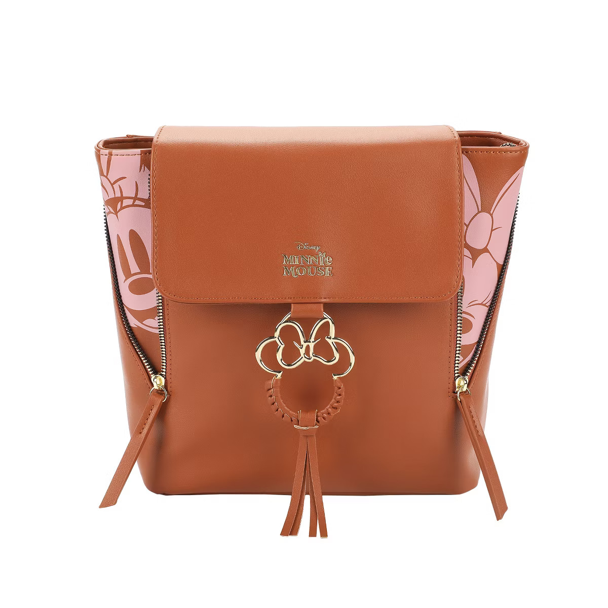 Disney Minnie Mouse Classic Faux Leather Mini Backpack with Bow Accent and Polka Dot Lining | Target