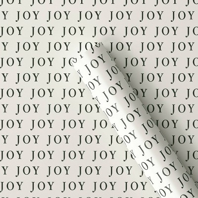 30" 25 sq ft Christmas Roll Wrap Green Joy on Cream - Wondershop™ | Target