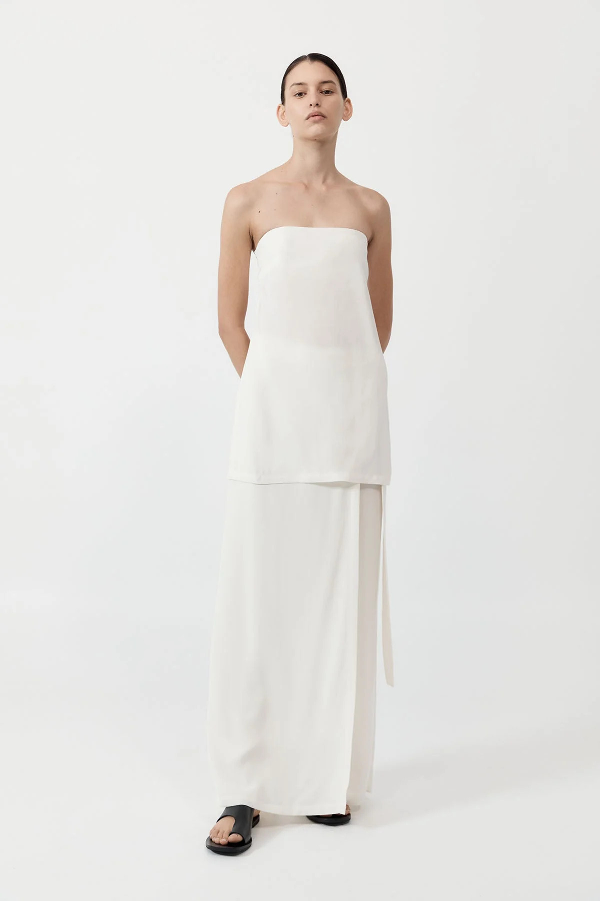 Strapless Buckle Back Top - Off White | St. Agni (US, UK, EU)