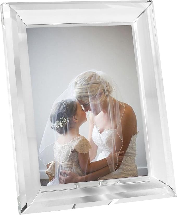 Crystal 5x7Inch Picture Frame, Wedding Frame Tabletop Display, Display Pictures 5'' x 7'', Comes ... | Amazon (US)