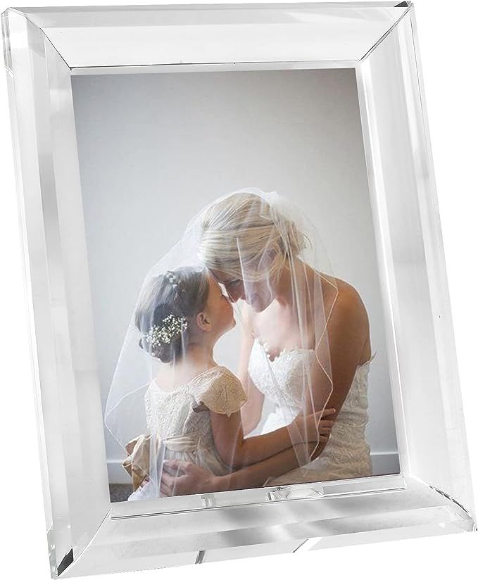 DONOUCLS Crystal 5x7Inch Picture Frame, Wedding Frame Tabletop Display, Display Pictures 5'' x 7'... | Amazon (US)