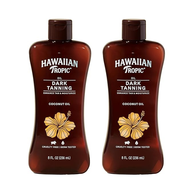 Hawaiian Tropic Dark Tanning Oil, 8oz | Moisturizing Body Oil with Cocoa Butter, Tan Enhancer, 8o... | Amazon (US)