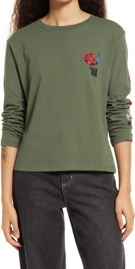 RVCA Women's Long Sleeve Cotton Graphic Tee | Nordstrom | Nordstrom