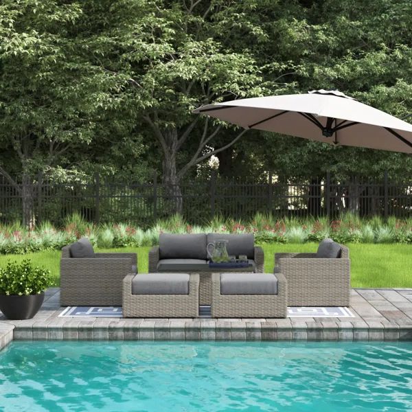 Avrahom 6 - Person Outdoor Seating Group with Cushions | Wayfair North America