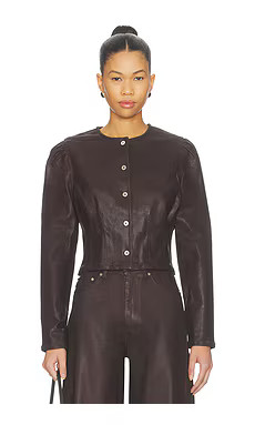 DL1961 Sculpted Top in Cocoa Coated from Revolve.com | Revolve Clothing (Global)