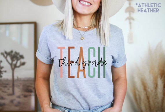 Hello Third Grade Shirt, Third Grade Teacher Shirt, Teacher Gift, Gift for Teachers, 3rd Grade, T... | Etsy (US)