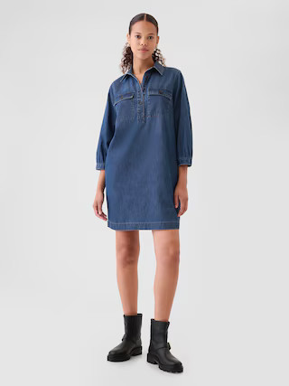 Denim Utility Mini Shirtdress | Gap (US)